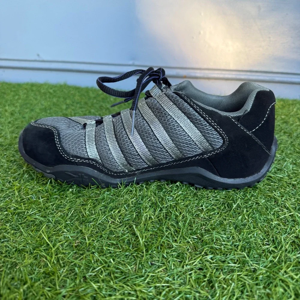 Kuru Quantum Women 7 Black Gray Mesh Orthopedic Hiking Walking Shoes Gorpcore